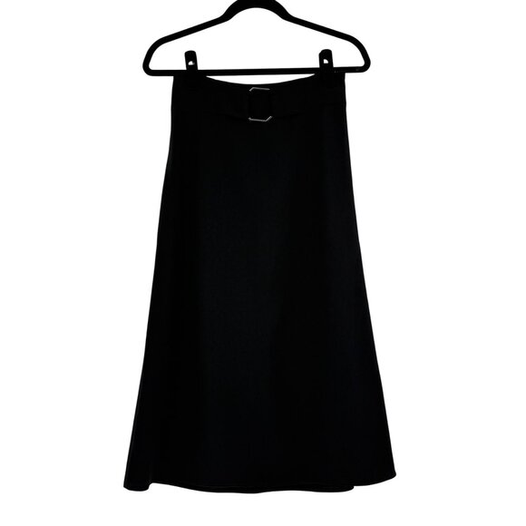Hugo Boss Womens Black Belted Skirt Size 6 Elegant & Timeless - Picture 4 of 12
